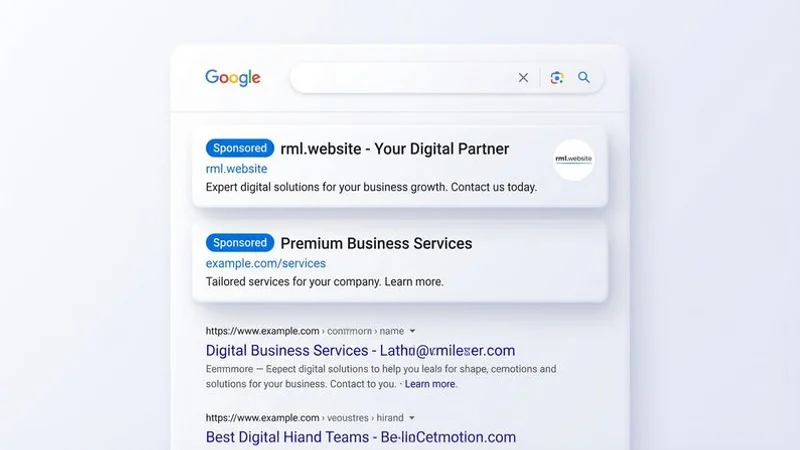 Google search results showing paid ads at the top for local service business queries in Malaysia